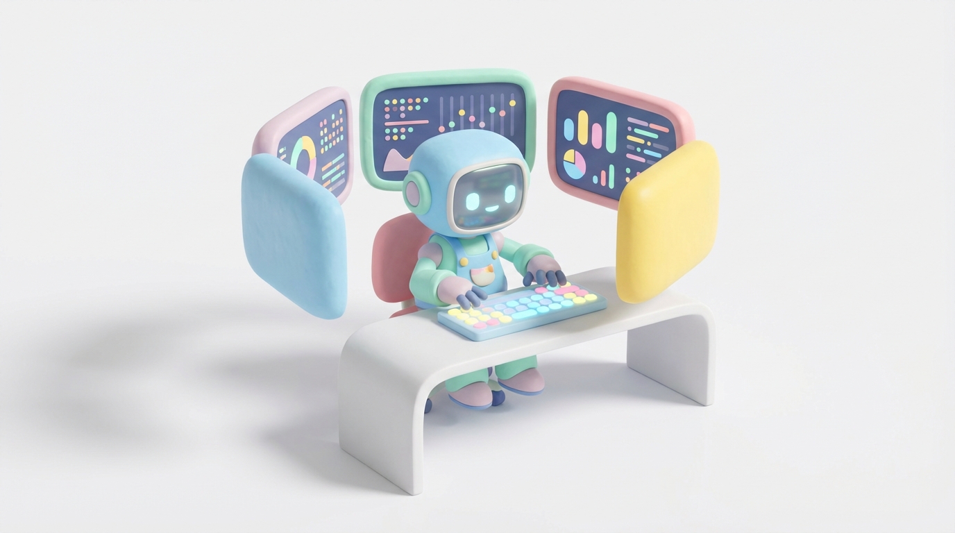 Claude Code로 블로그 만들기의 장점과 아쉬운 점을 설명하는 일러스트