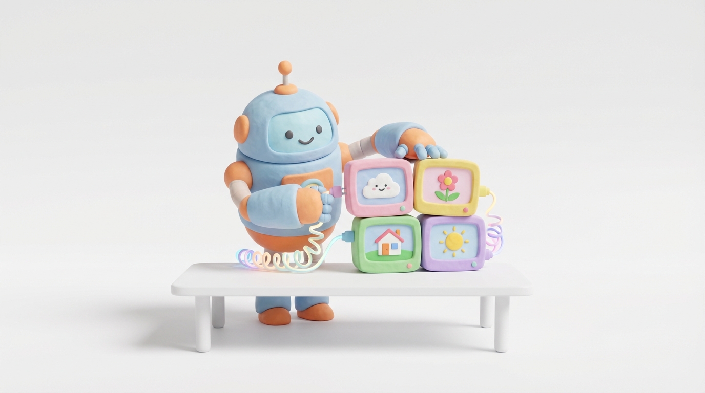 MCP가 복잡한 IT 환경을 단순화하여 업무 효율을 높이는 방식을 설명하는 일러스트