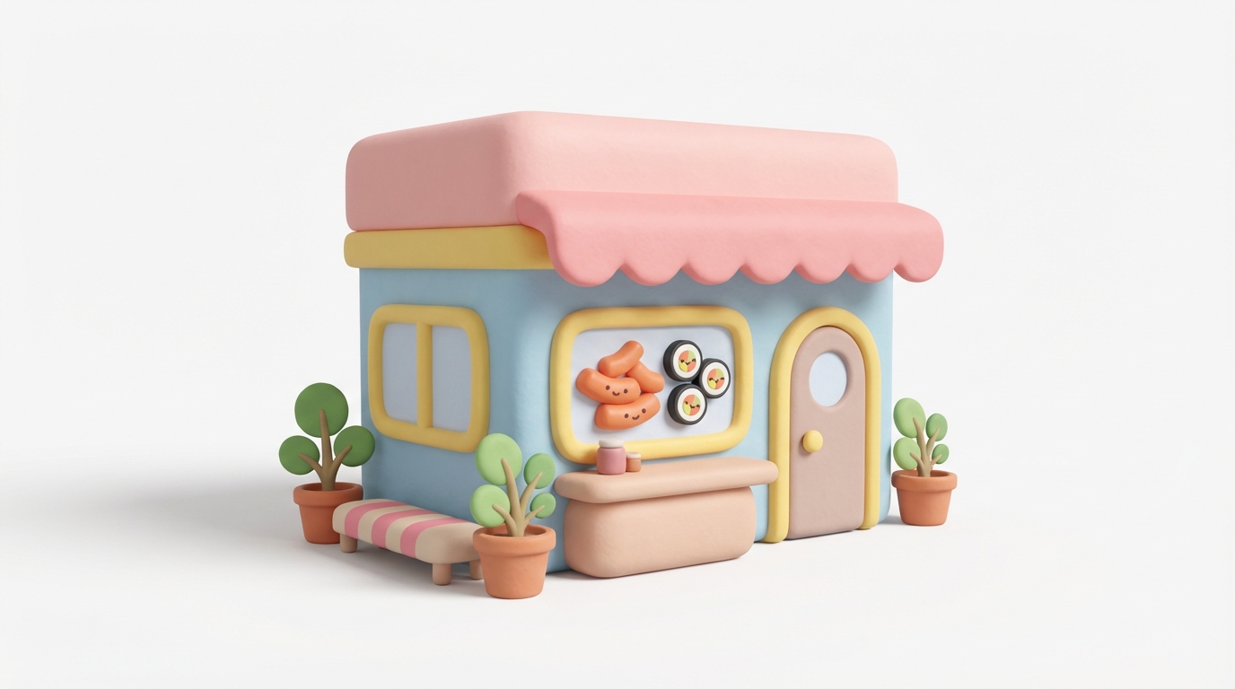 분식집 창업 시 투자 금액 대비 얻을 수 있는 수익률을 보여주는 일러스트